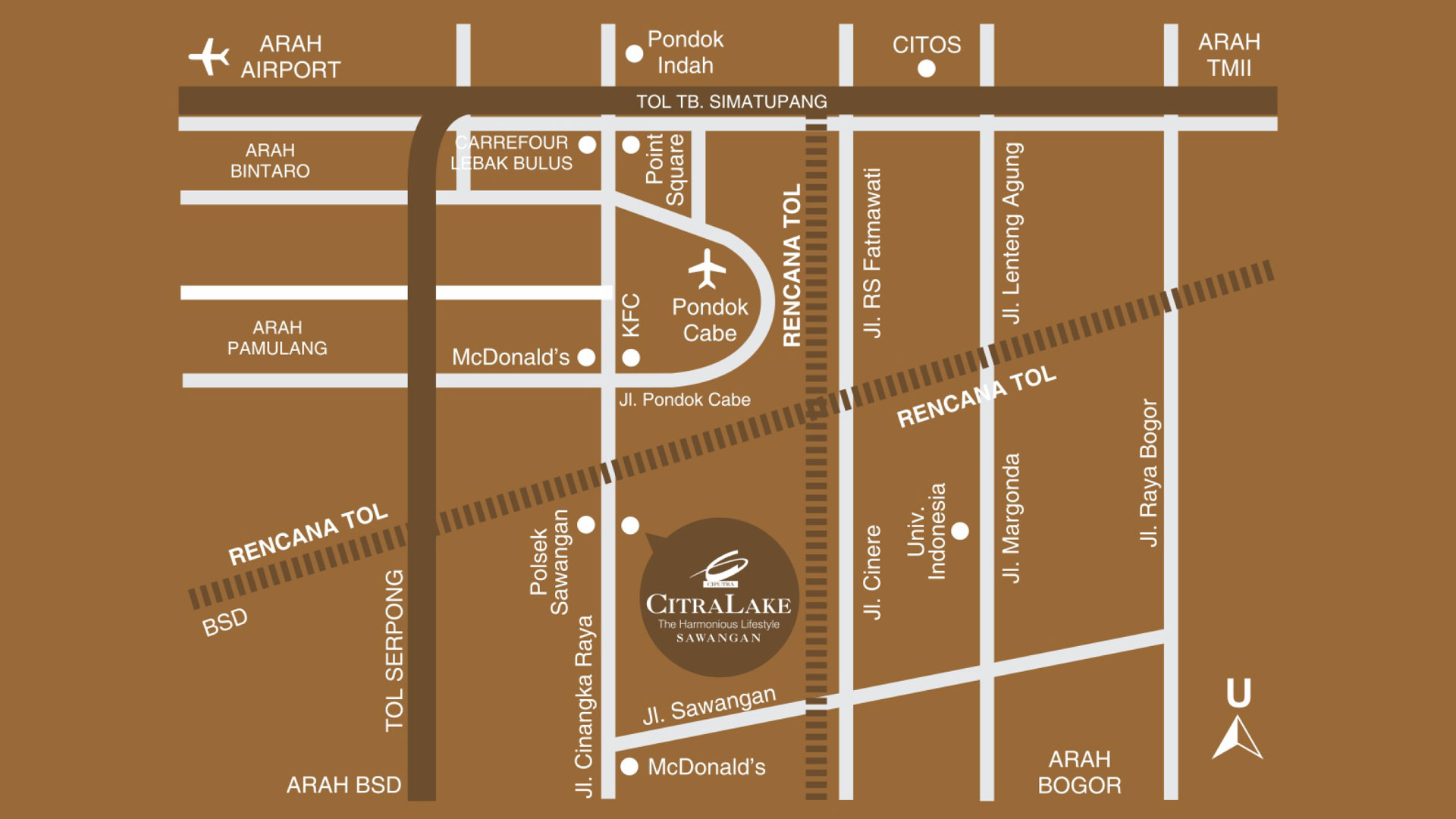 Map CitraLake Sawangan
